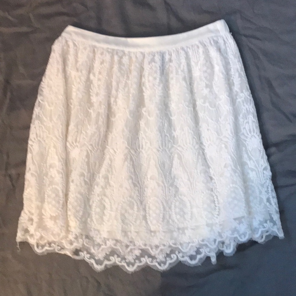 Off-White Lace Skirt
